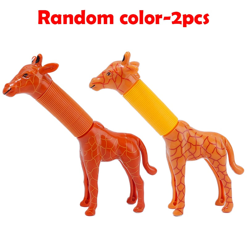 Retractable Giraffe Pop Tubes Toy