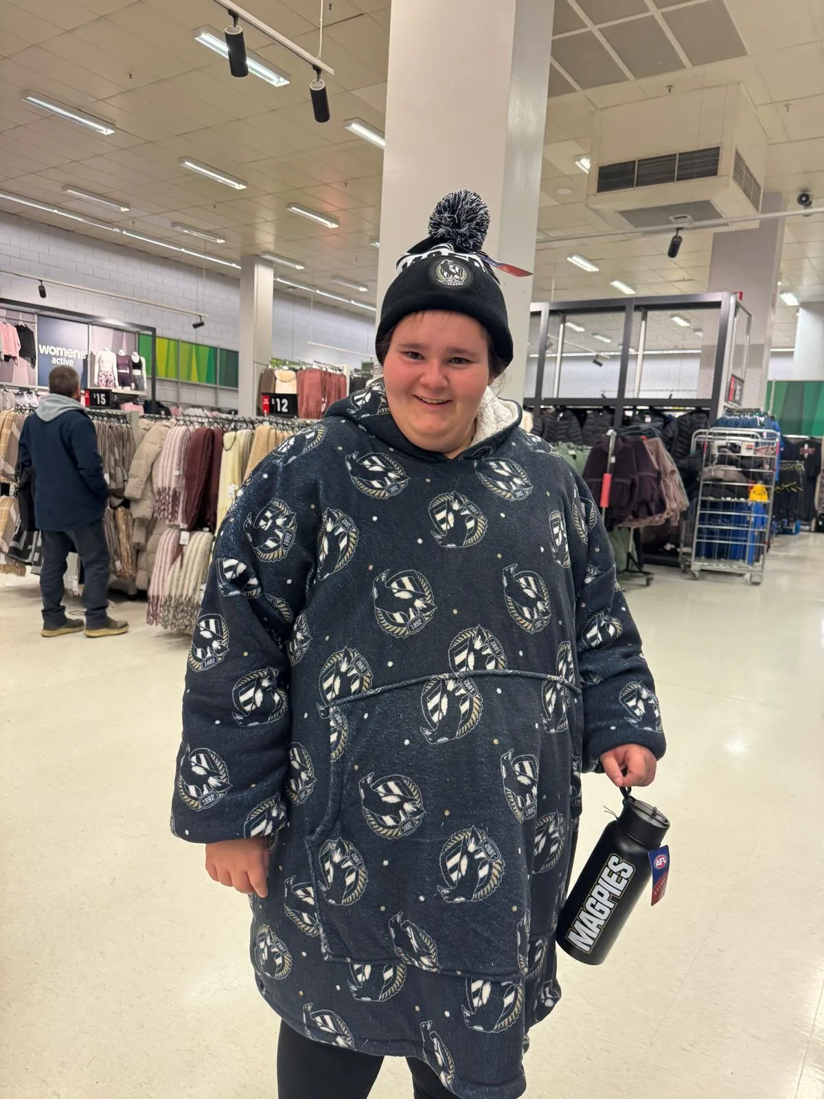 a young adult out shopping in the community
